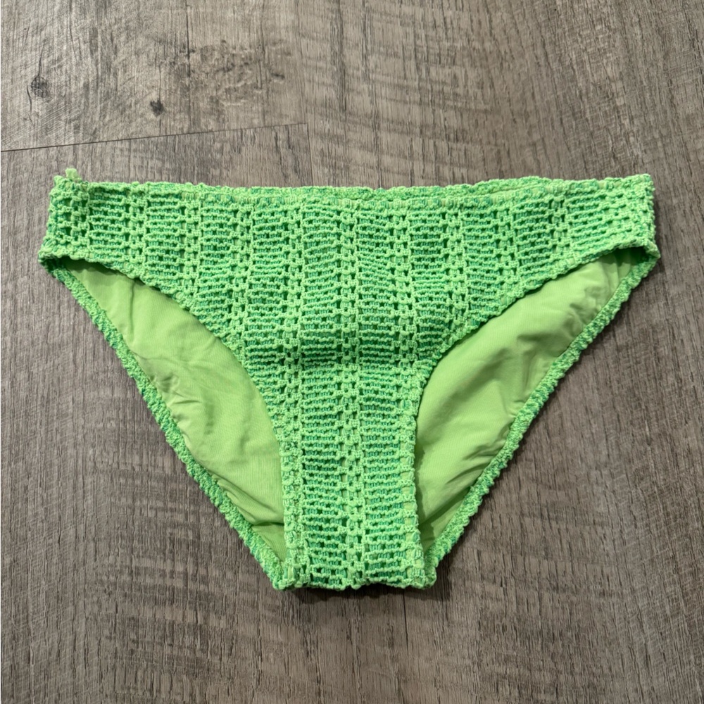 Aerie Green Crochet Bikini Bottom